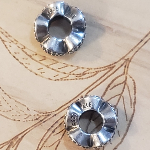 Pandora Cascading Glamour Teardrop Pave Spacer (set of 2) - retired - Picture 4 of 7